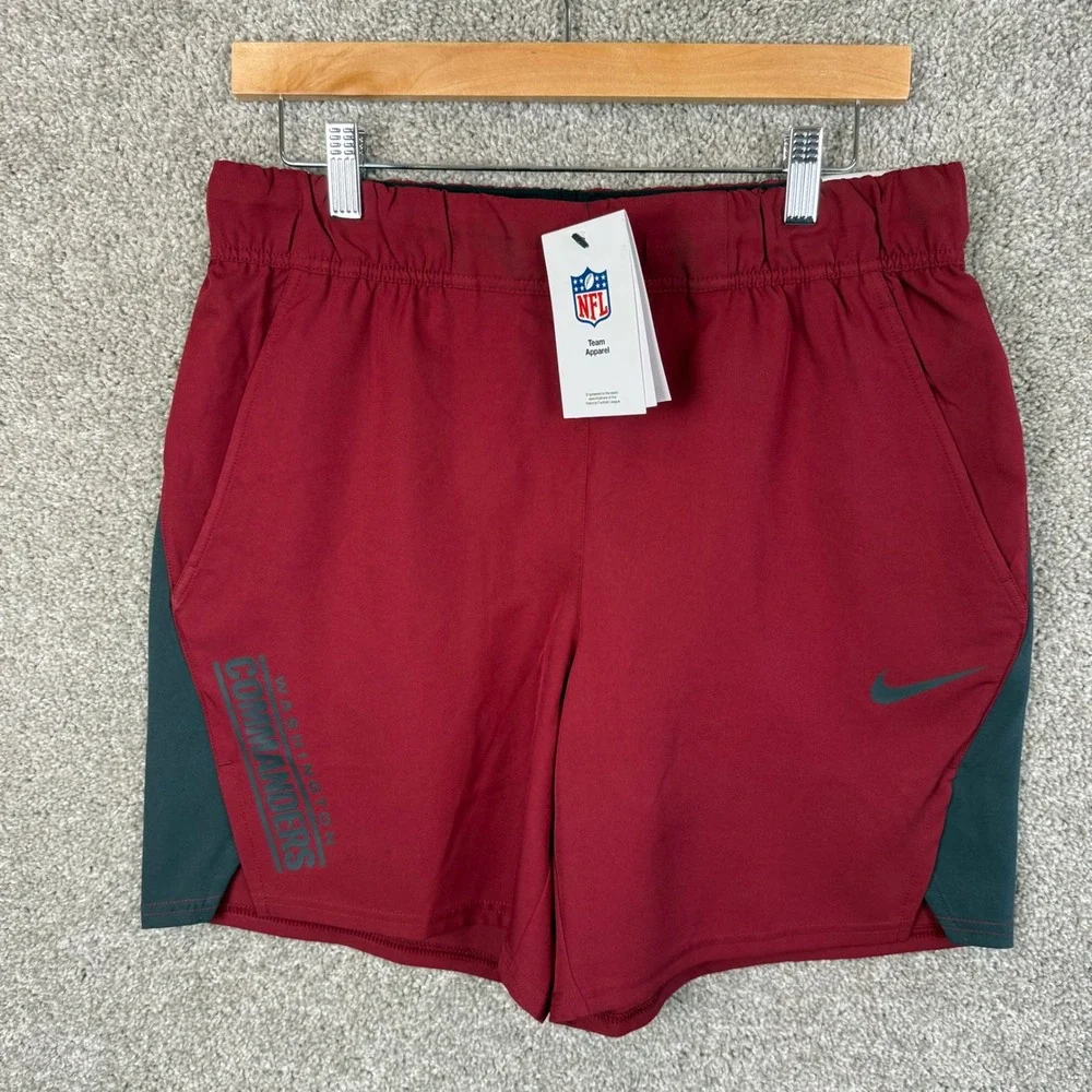 Nike Washington‎ Commanders NFL Team Apparel Mens Medium Shorts Burgundy NEW